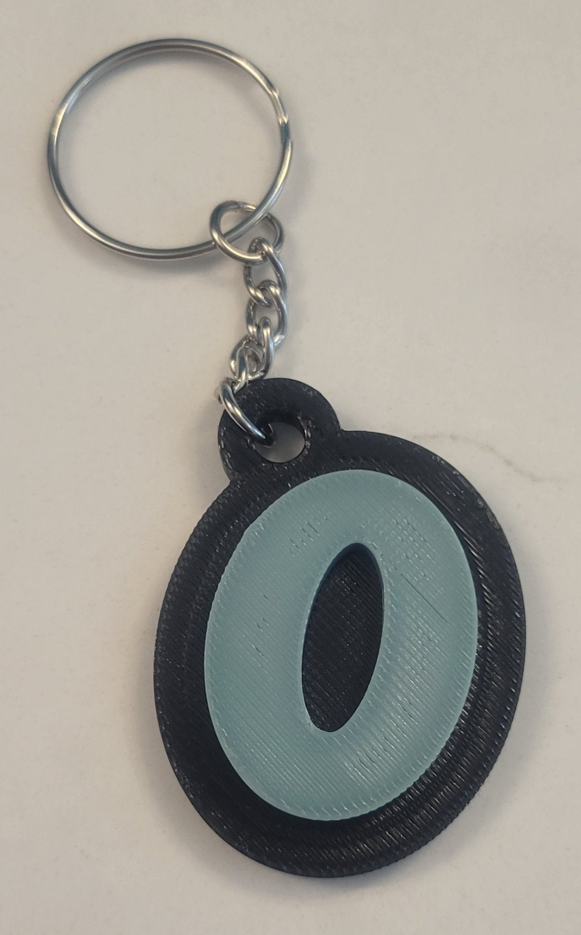 3D Printed Graffiti Style Raised Keychain - Two Colors