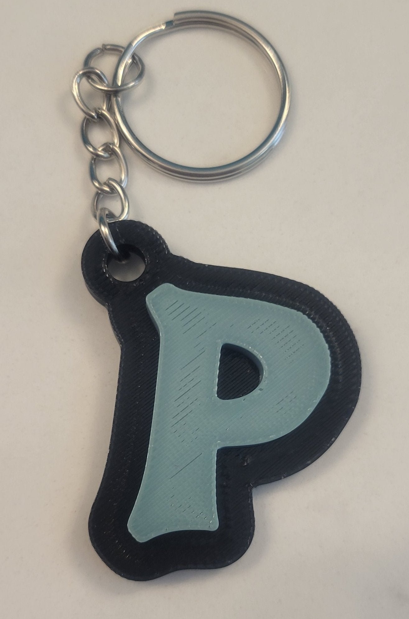3D Printed Graffiti Style Raised Keychain - Two Colors