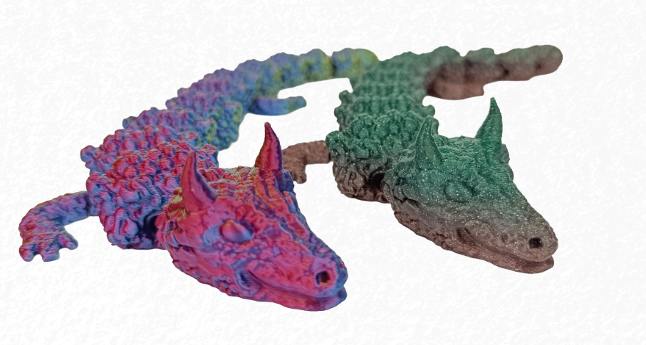 9 Inch Articulated Mineral Dragon