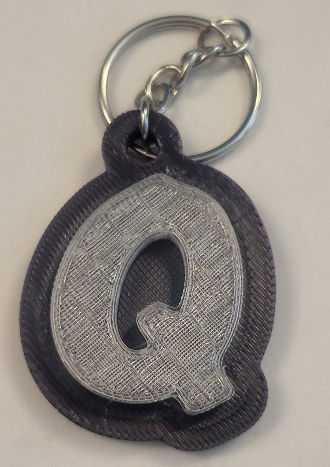 3D Printed Graffiti Style Raised Keychain - Two Colors