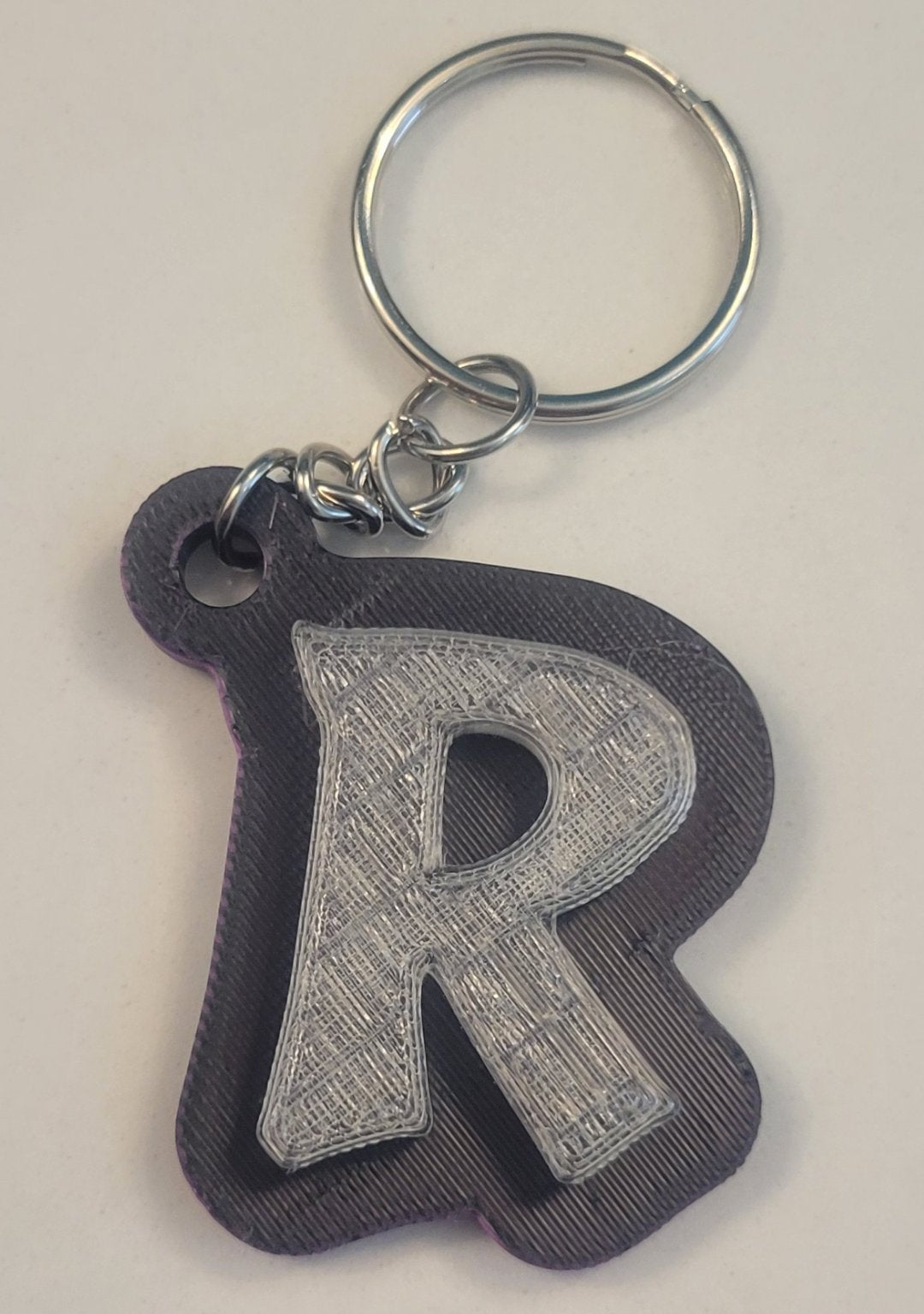 3D Printed Graffiti Style Raised Keychain - Two Colors