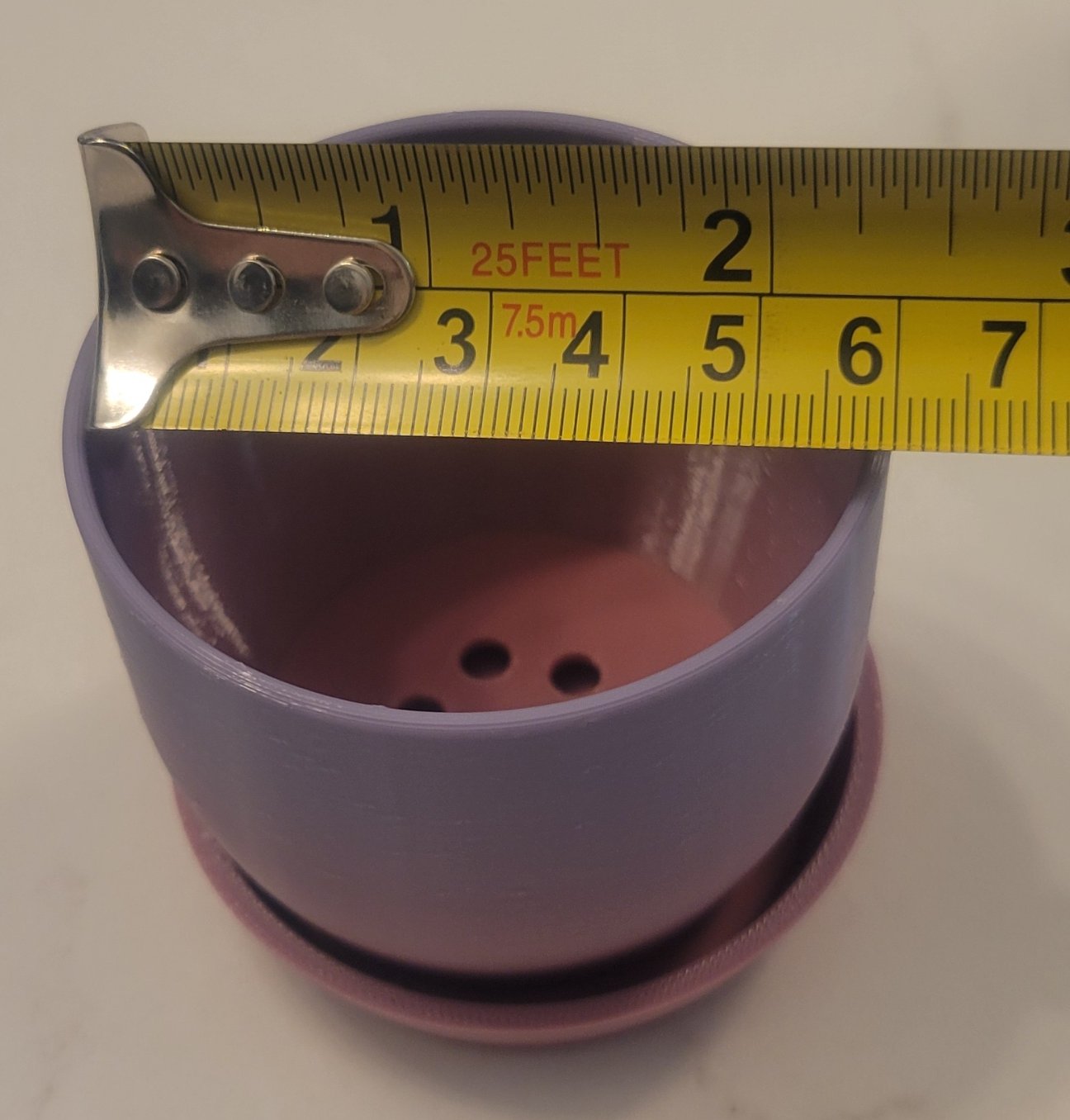 Rounded Plant Pot with Tray - 3D Printed - 3 Sizes