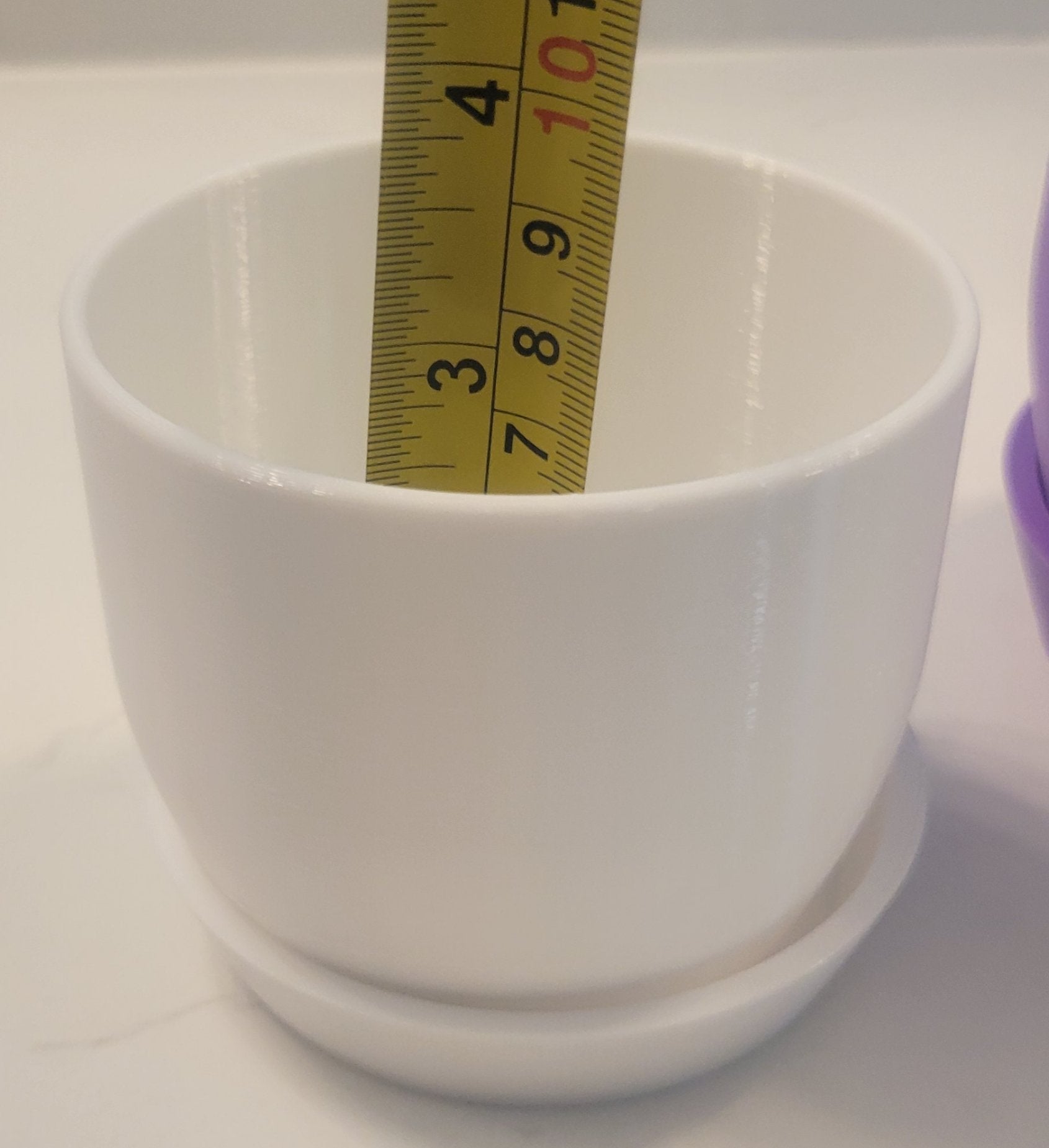 Rounded Plant Pot with Tray - 3D Printed - 3 Sizes