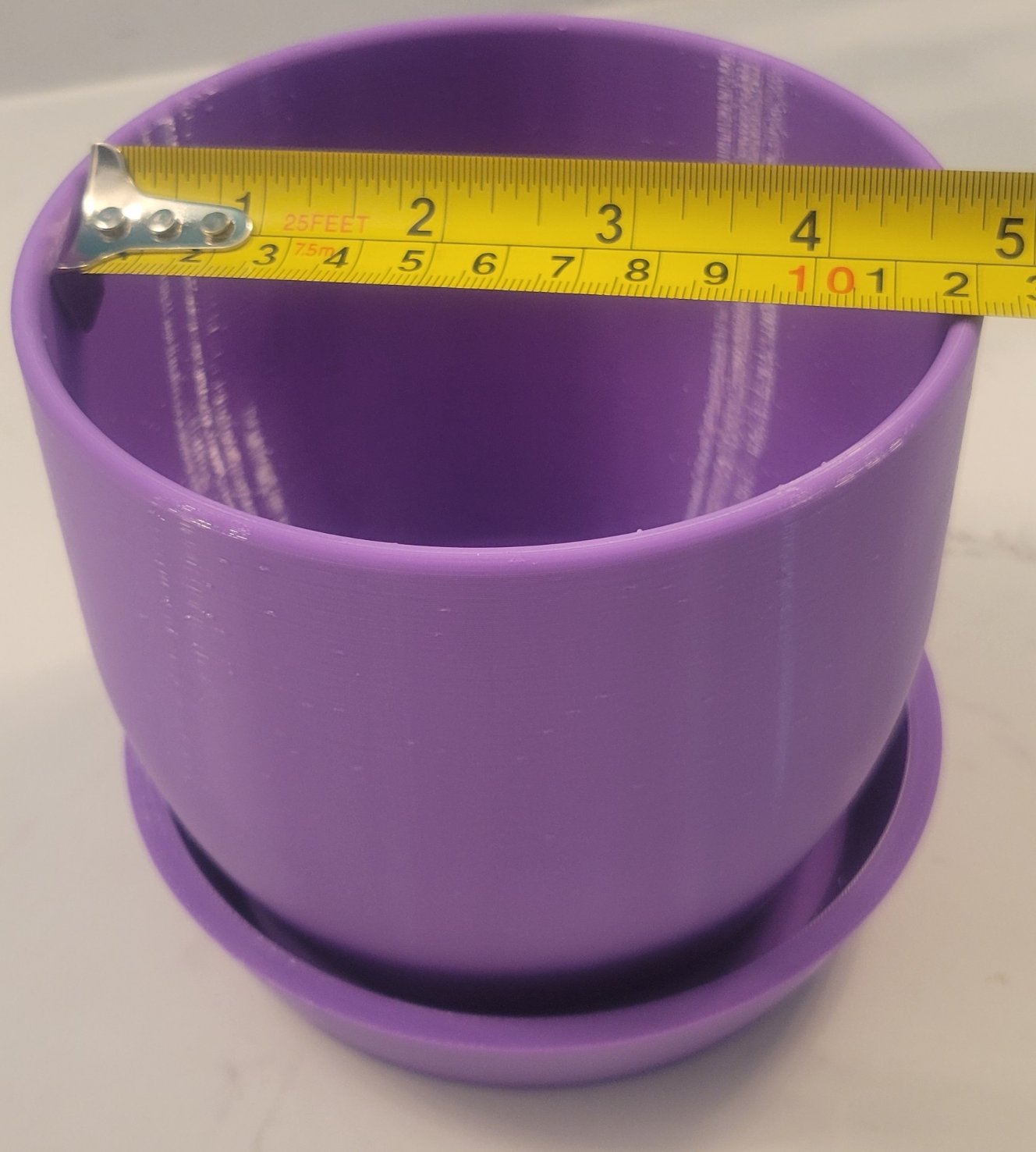 Rounded Plant Pot with Tray - 3D Printed - 3 Sizes