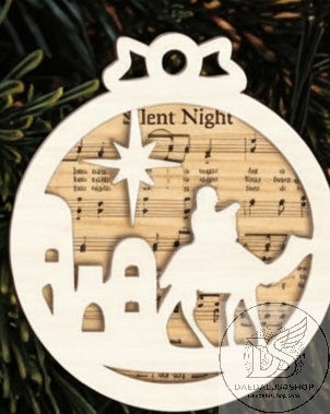 Wooden Sheet Music Ornament