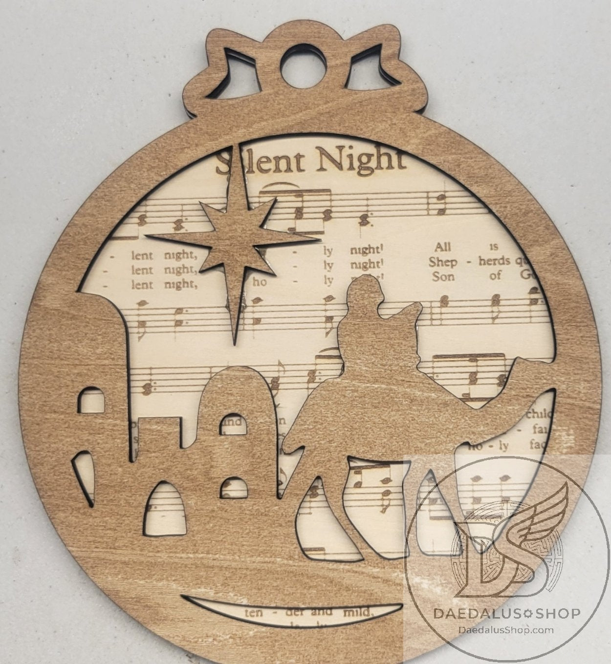 Wooden Sheet Music Ornament