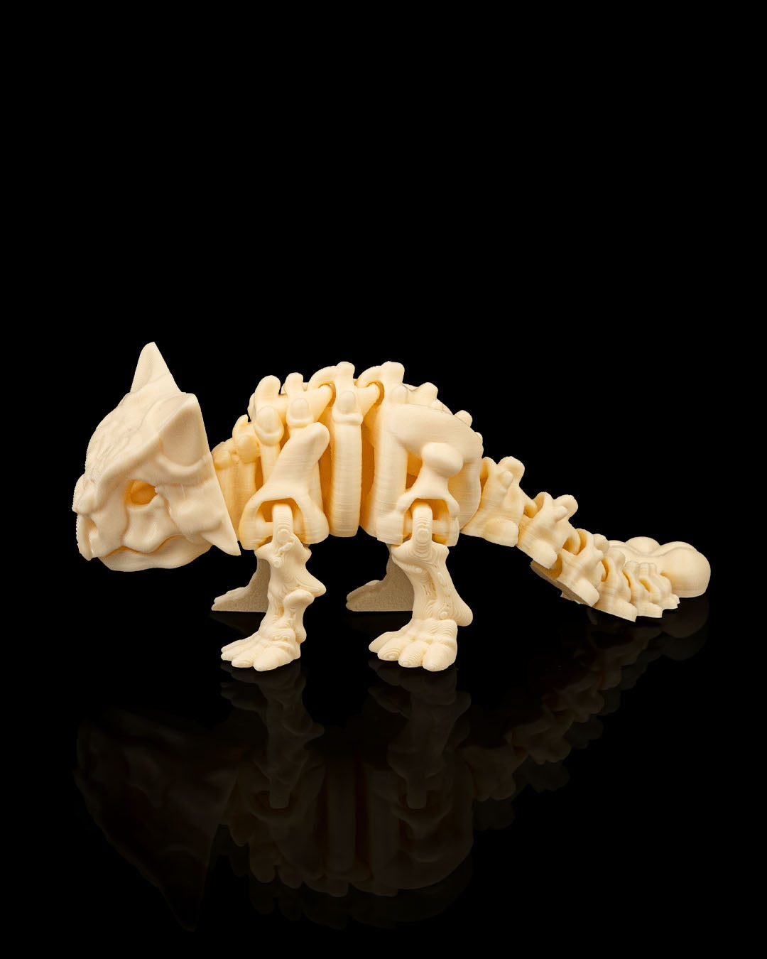 Ankylosaurus Dinosaur Skeleton Articulated Figurine