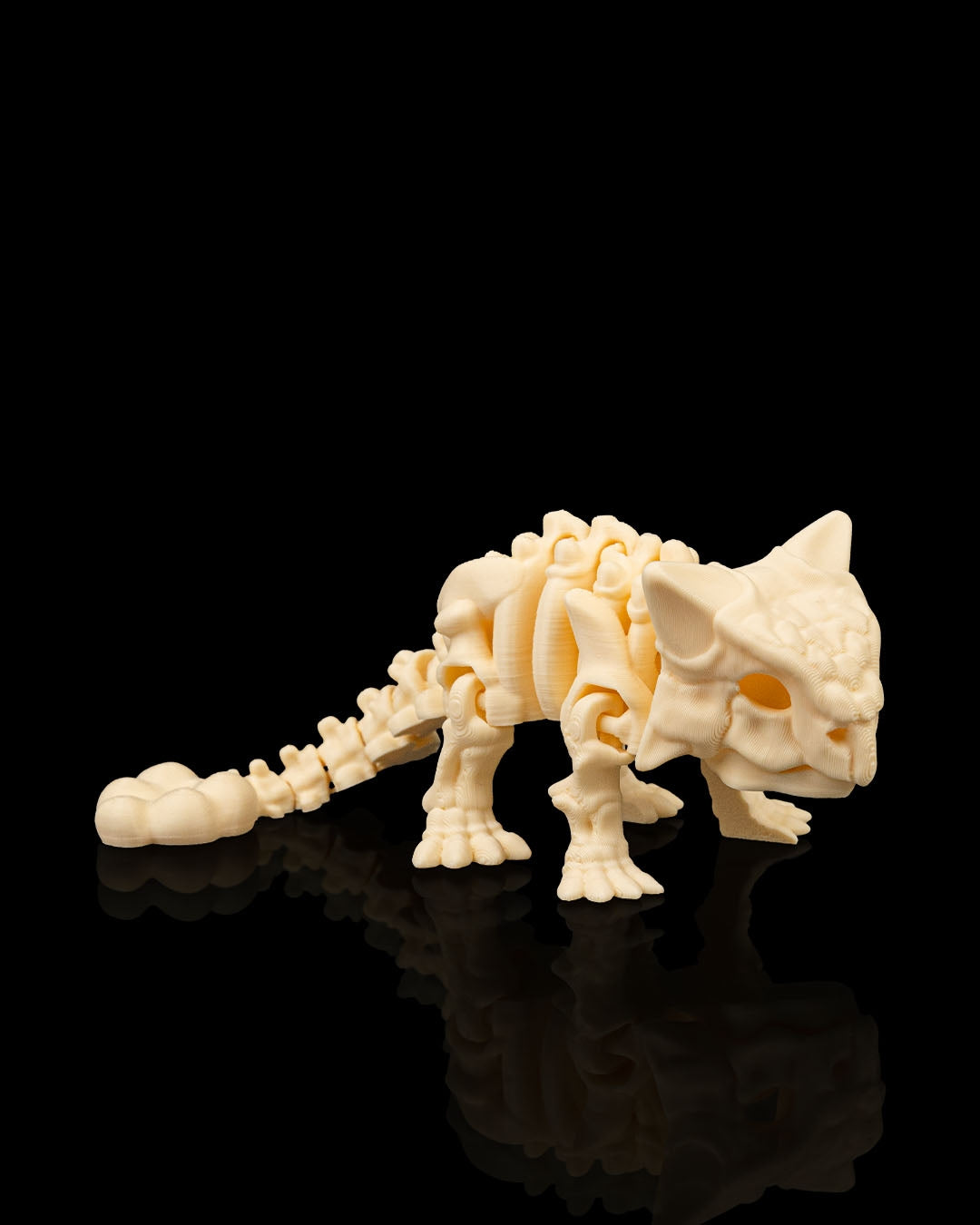 Ankylosaurus Dinosaur Skeleton Articulated Figurine