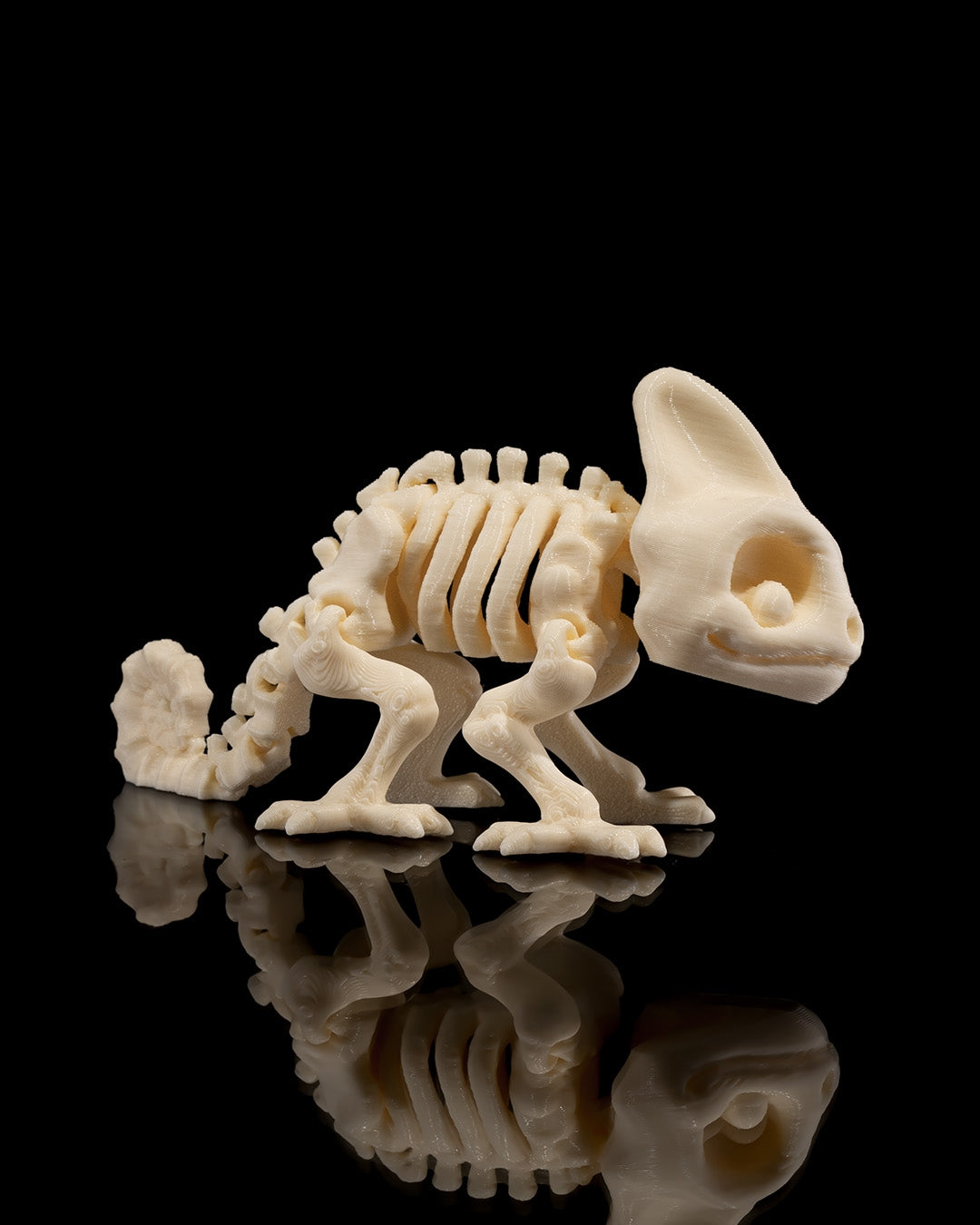 Chameleon Skeleton 3D Printed Articulated Toy