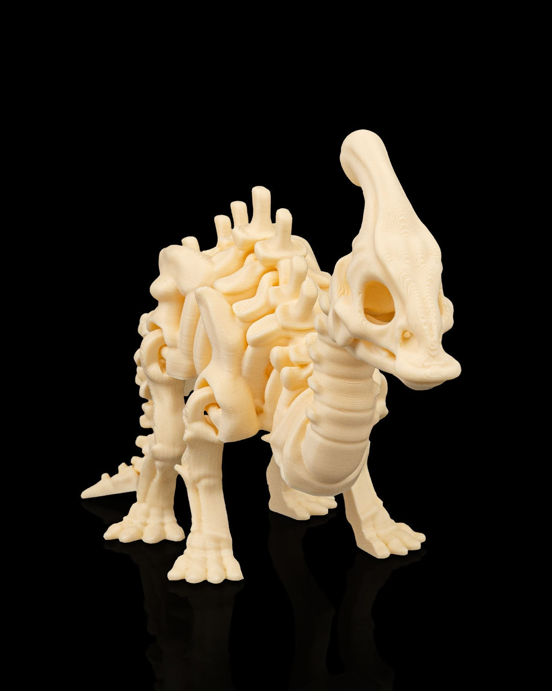 Parasaurolophus Dinosaur Skeleton Articulated Figurine