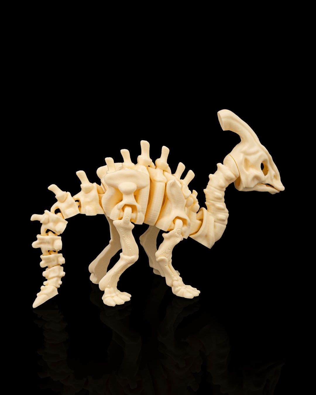 Parasaurolophus Dinosaur Skeleton Articulated Figurine