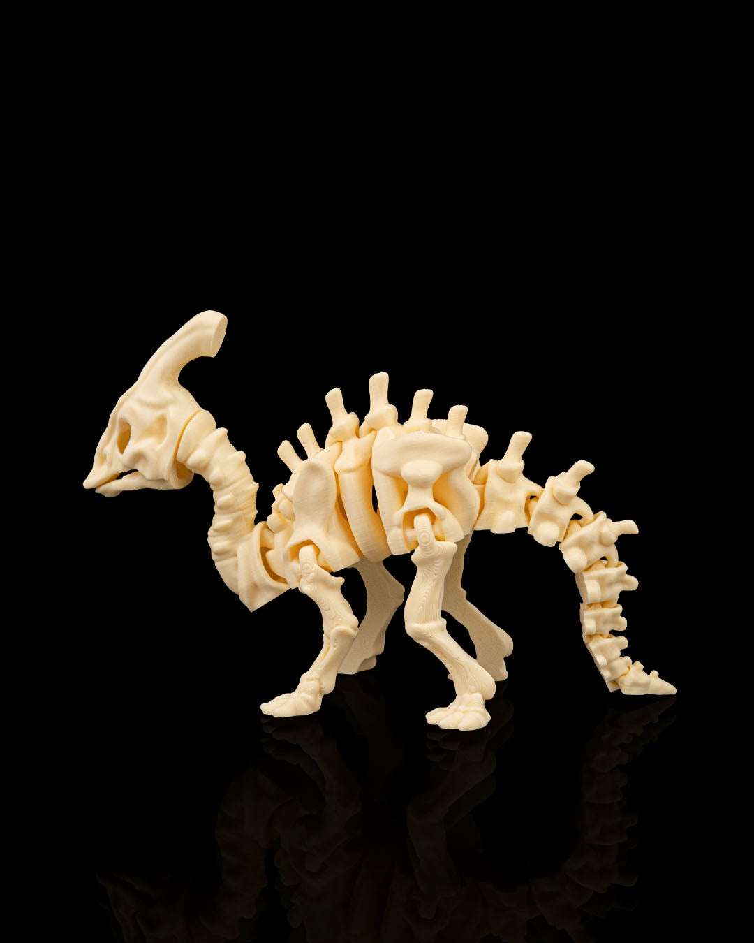 Parasaurolophus Dinosaur Skeleton Articulated Figurine