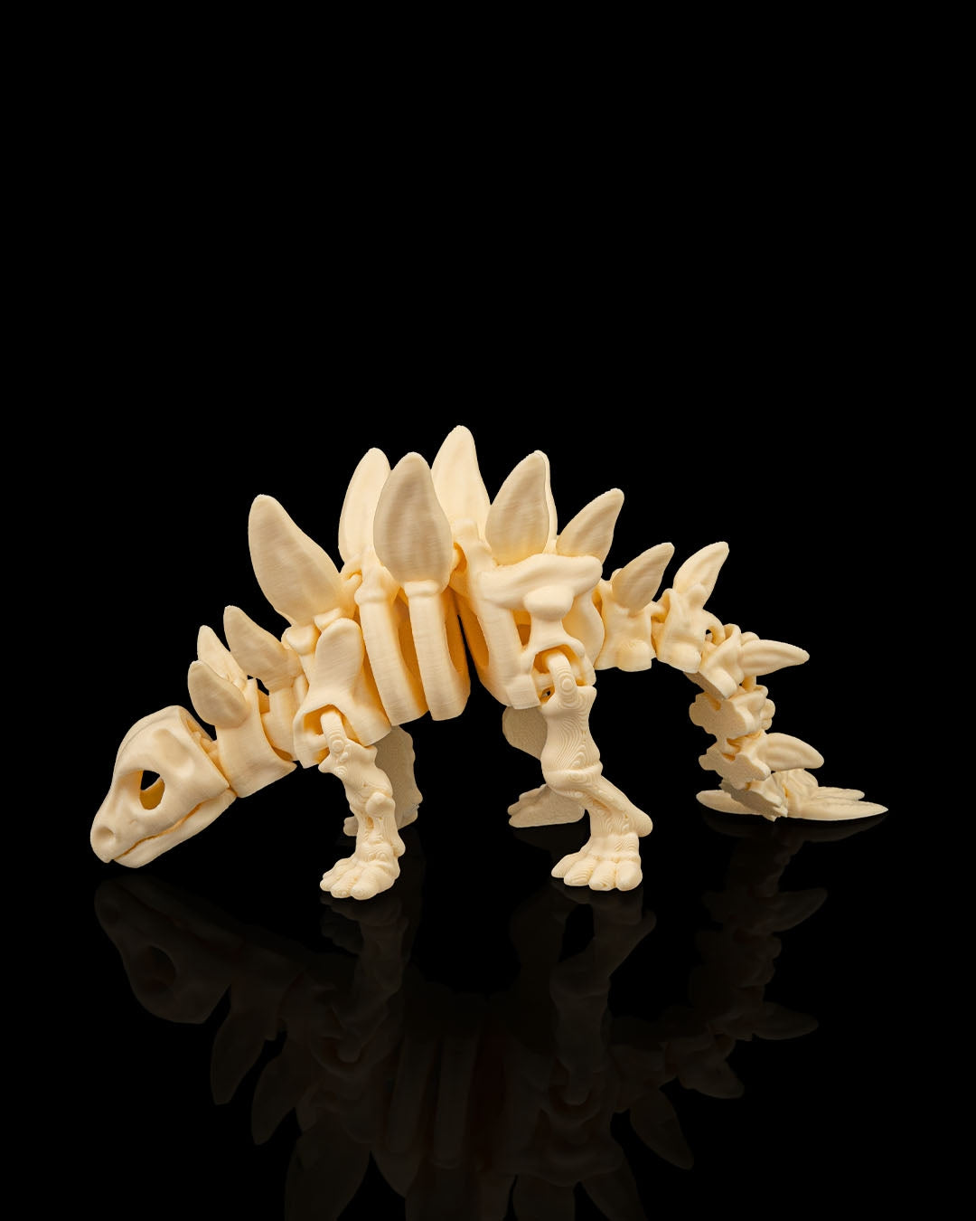 Stegosaurus Dinosaur Skeleton Articulated Figurine