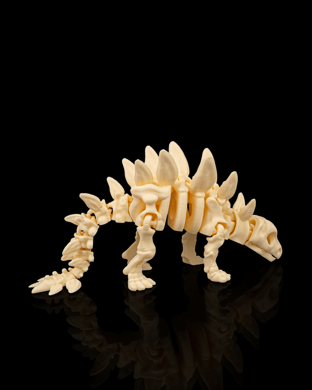 Stegosaurus Dinosaur Skeleton Articulated Figurine
