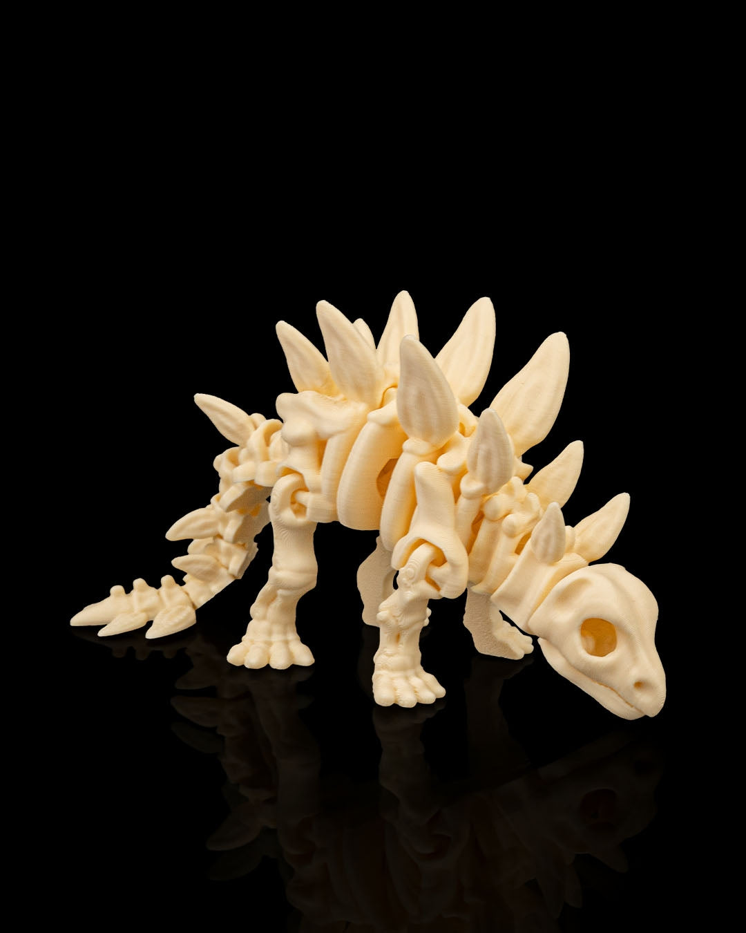 Stegosaurus Dinosaur Skeleton Articulated Figurine