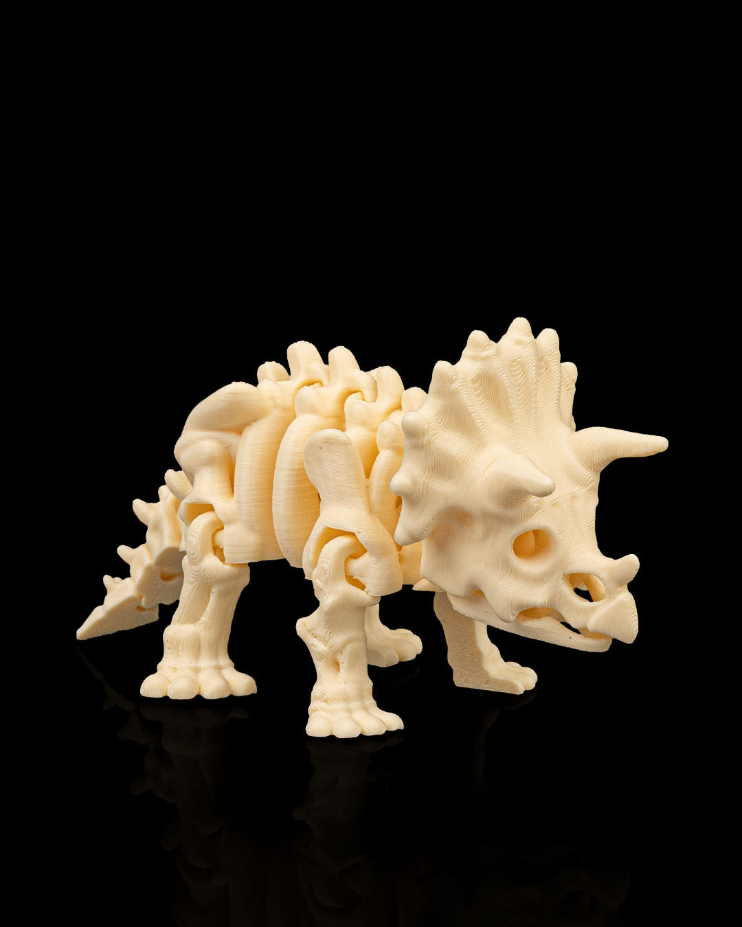 Triceratops Dinosaur Skeleton Articulated Figurine