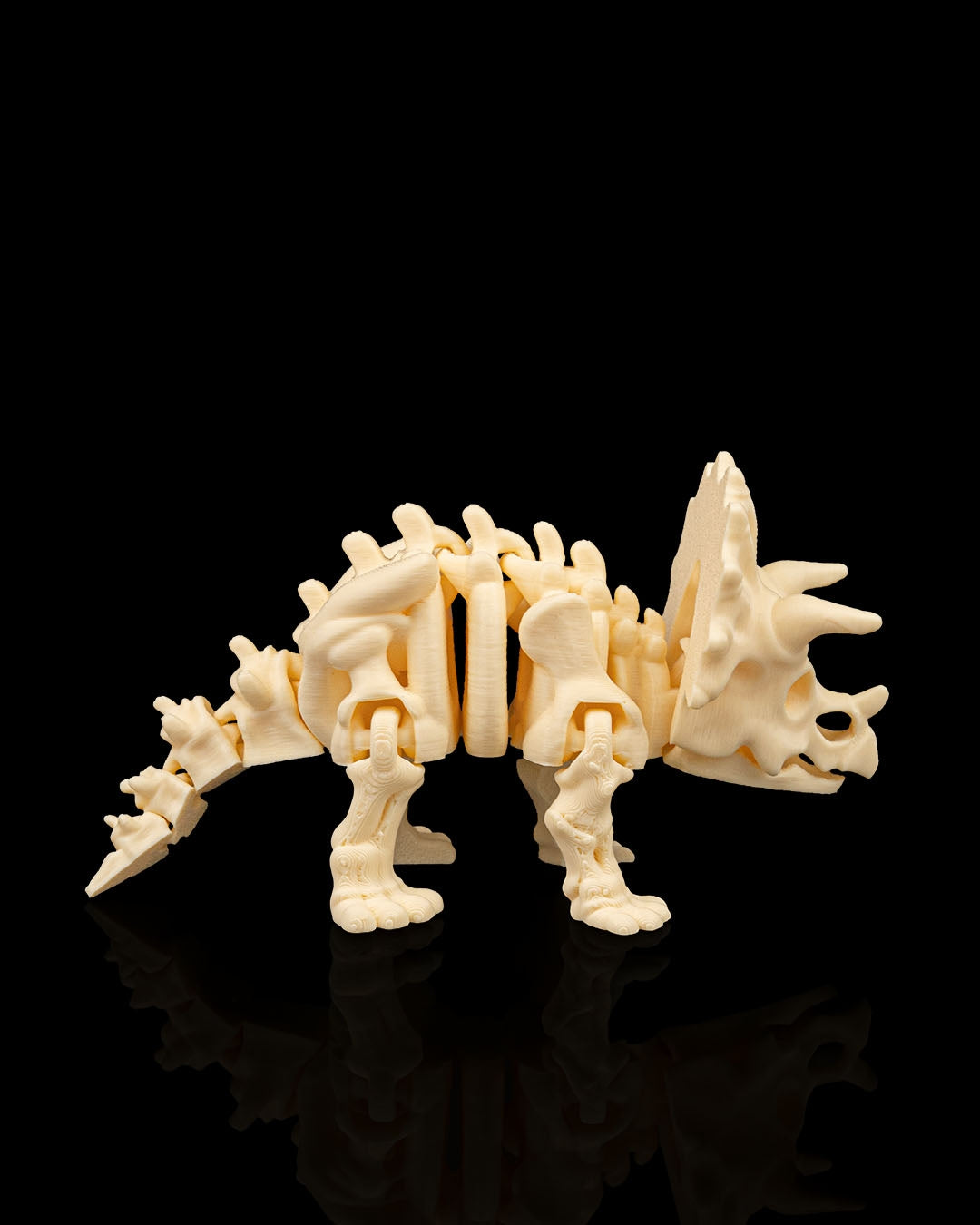 Triceratops Dinosaur Skeleton Articulated Figurine