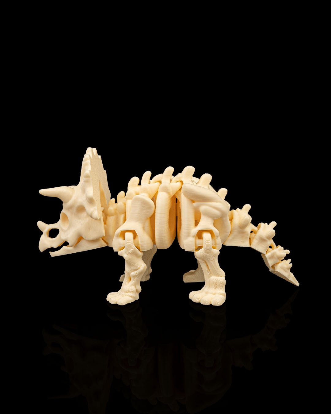 Triceratops Dinosaur Skeleton Articulated Figurine