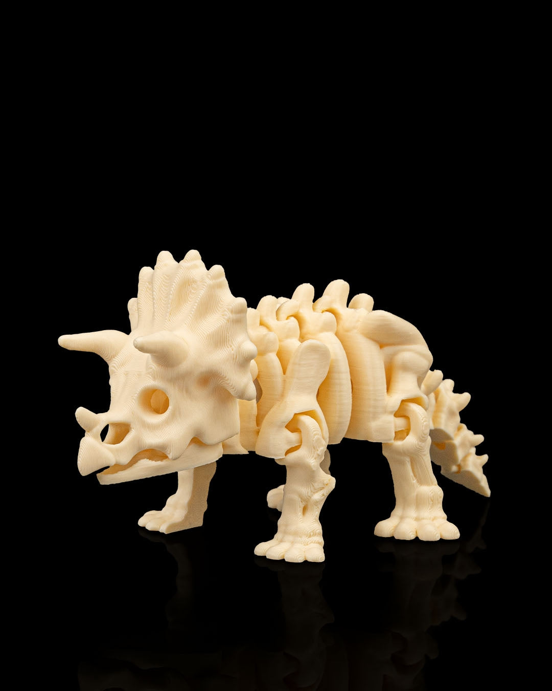 Triceratops Dinosaur Skeleton Articulated Figurine
