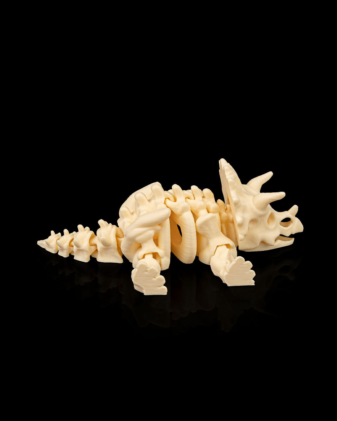 Triceratops Dinosaur Skeleton Articulated Figurine