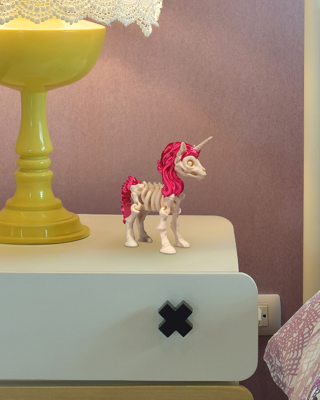 Unicorn Skeleton 3D Printed Articulated Toy