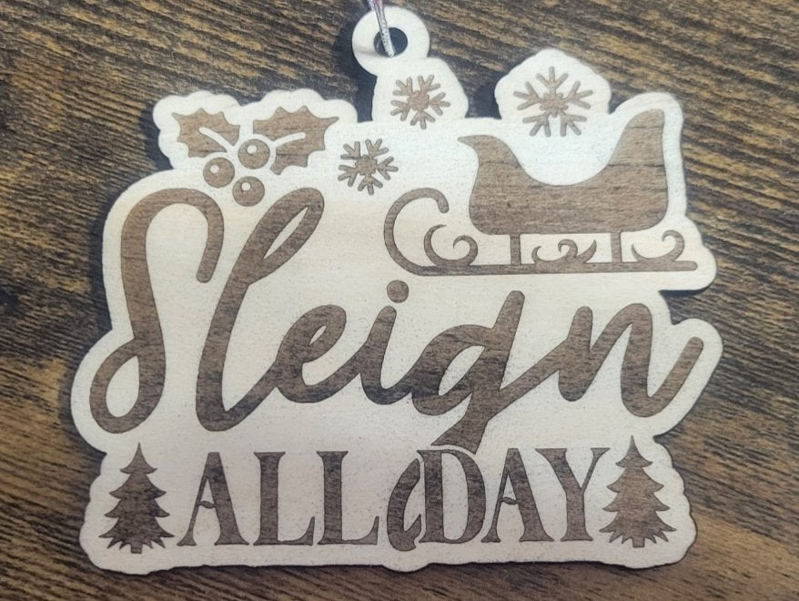 Wooden Christmas Quote Ornaments