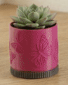 Butterfly Theme Plant Pot with Drip Tray - 3D Printed - 3 Sizes