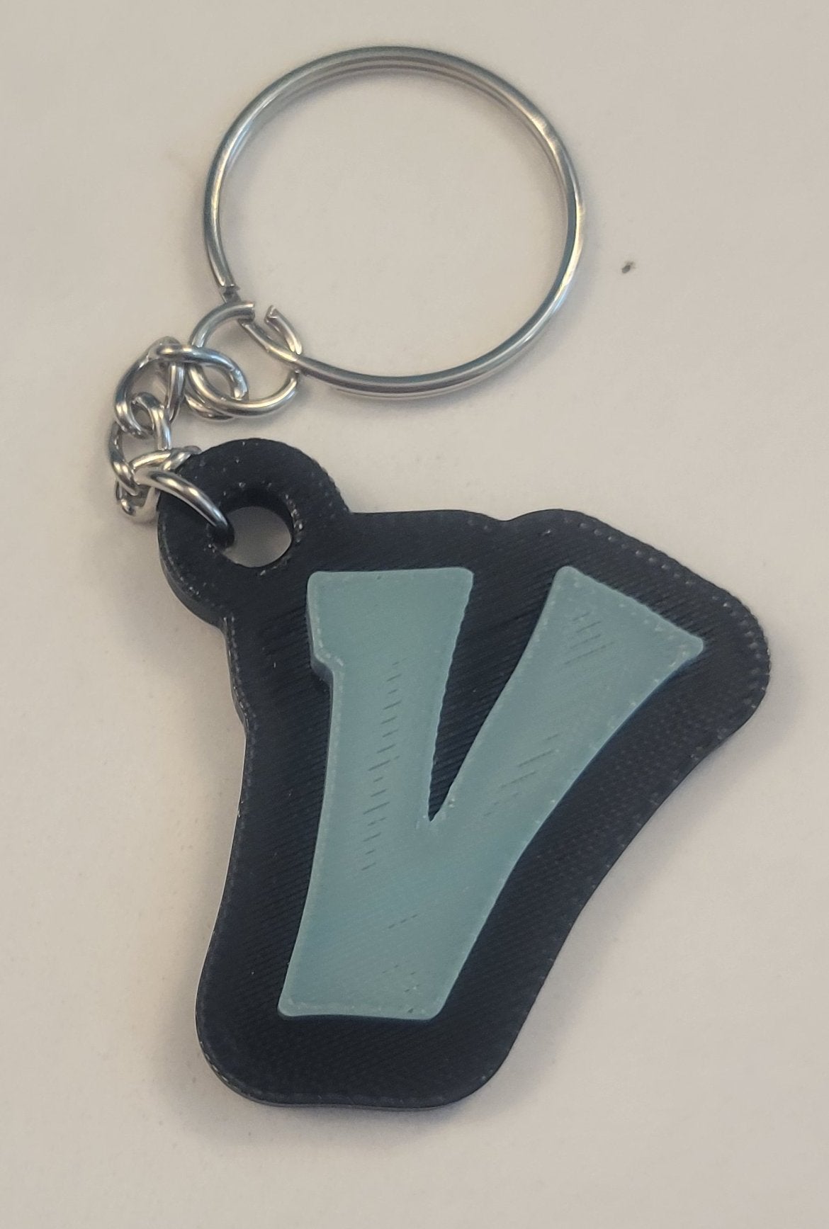 3D Printed Graffiti Style Raised Keychain - Two Colors