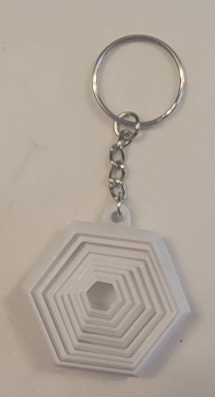 3D Printed Hexagon Fidget Keychain
