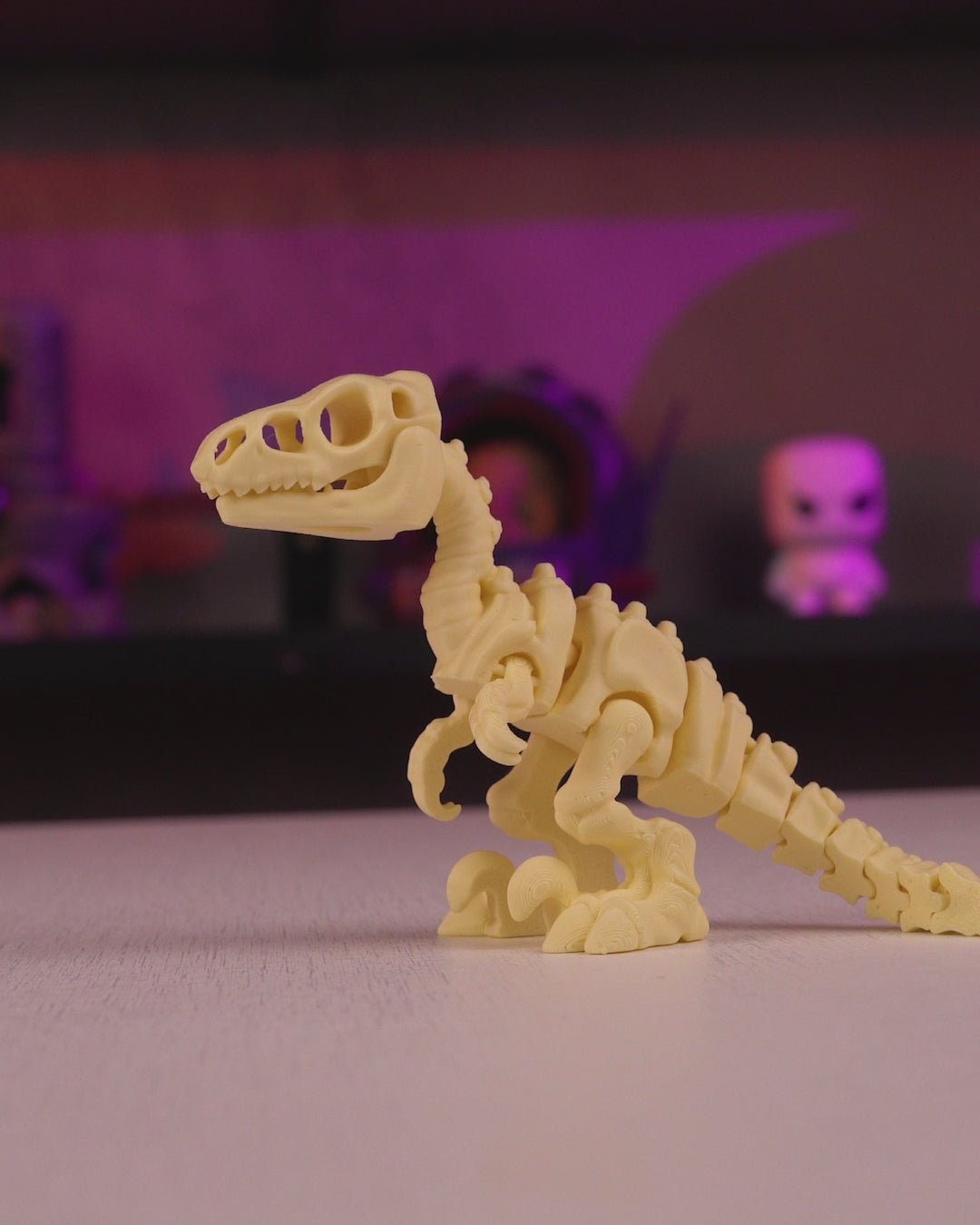 Velociraptor Dinosaur Skeleton Articulated Figurine
