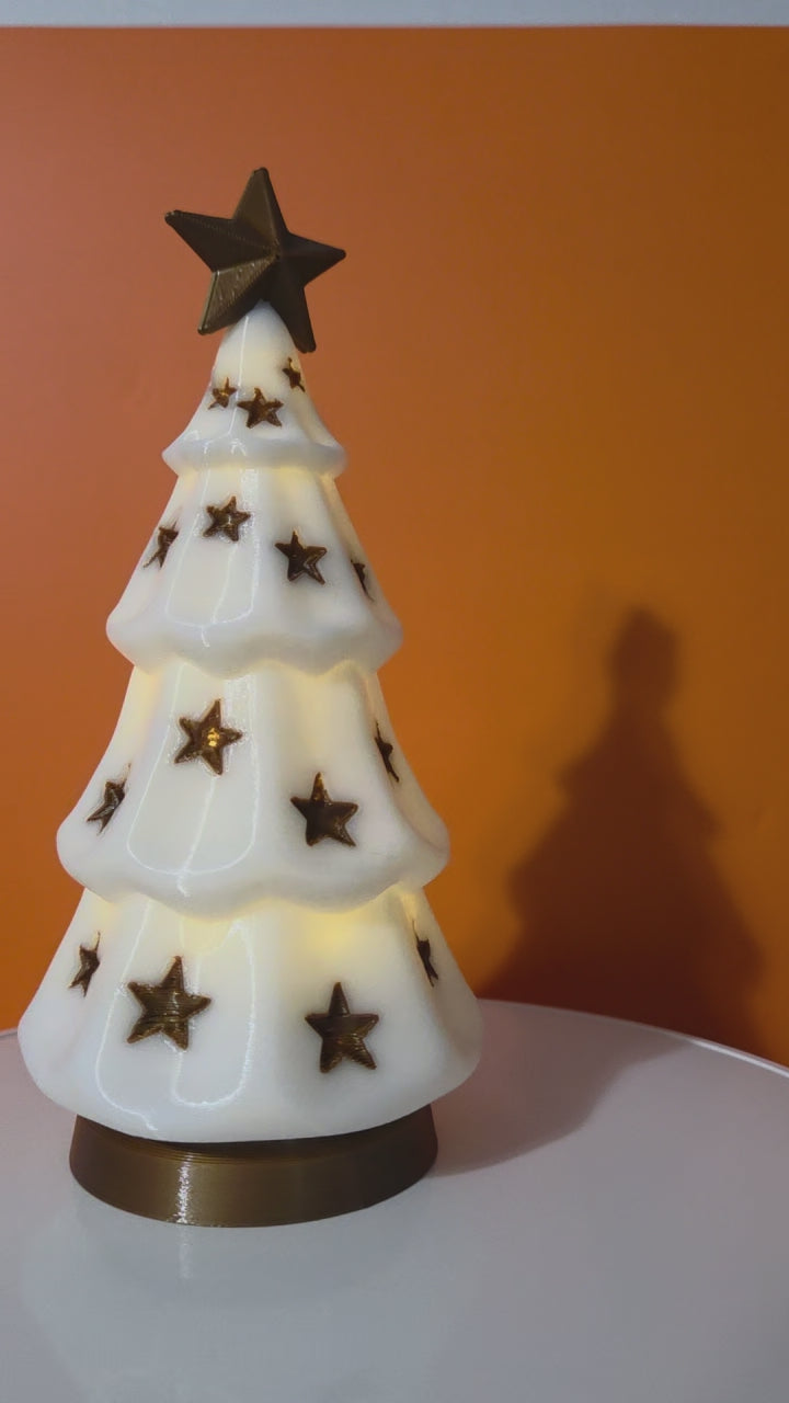 Lighted 3D Printed Trees for Holiday Village